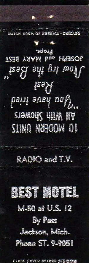 Best Motel - Matchbook (newer photo)